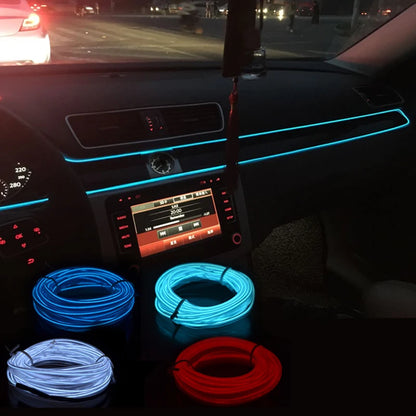 Car Interior Auto LED Strip EL Wire Neon Light For SEAT Leon 1 2 3 MK3 FR Cordoba Ibiza Arosa Alhambra Altea Exeo Formula Cupra