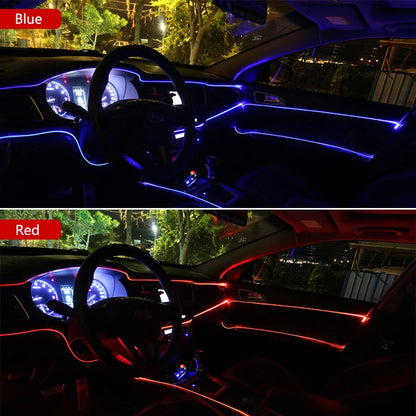 Car Interior Auto LED Strip EL Wire Neon Light For SEAT Leon 1 2 3 MK3 FR Cordoba Ibiza Arosa Alhambra Altea Exeo Formula Cupra