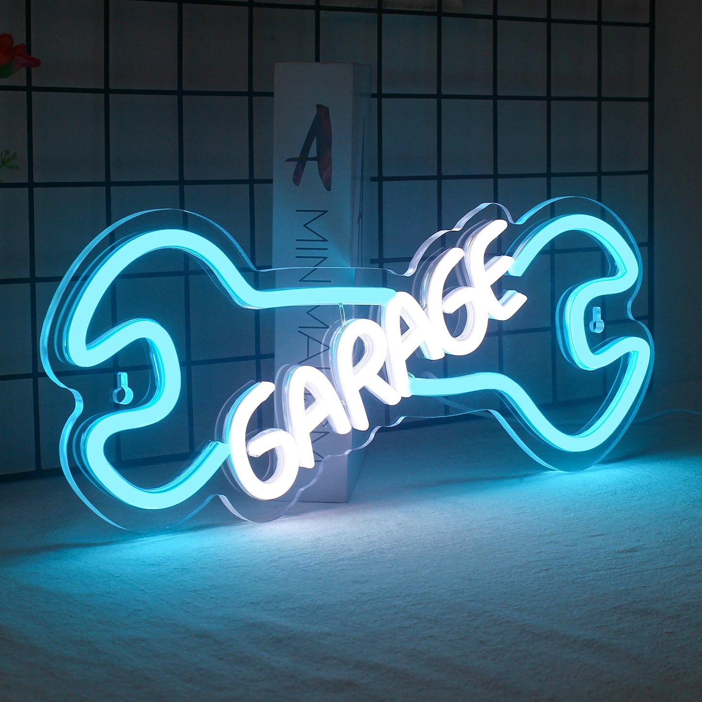 Car Garage Neon Signs Led Lights Check Engine Art Logo Room Decoration Auto Car Repair Shop USB Power Neon Light Up Sign Lamp