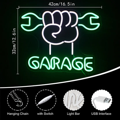 Car Garage Neon Signs Led Lights Check Engine Art Logo Room Decoration Auto Car Repair Shop USB Power Neon Light Up Sign Lamp