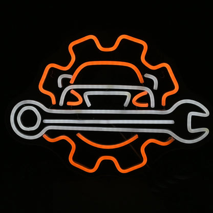 Car Garage Neon Signs Led Lights Check Engine Art Logo Room Decoration Auto Car Repair Shop USB Power Neon Light Up Sign Lamp