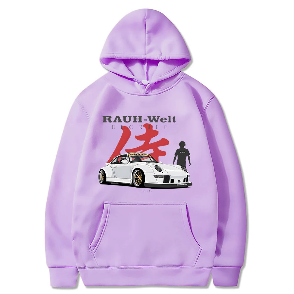 Manga Print Hoodie Japanese Streetwear Jdm Long Sleeve Cool Print Harajuku Oversized Sweatshirt Hip Hop Unisex Hoody