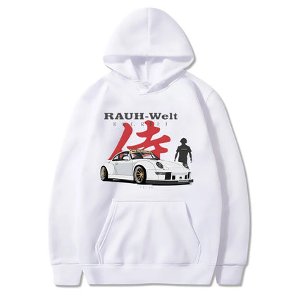 Manga Print Hoodie Japanese Streetwear Jdm Long Sleeve Cool Print Harajuku Oversized Sweatshirt Hip Hop Unisex Hoody