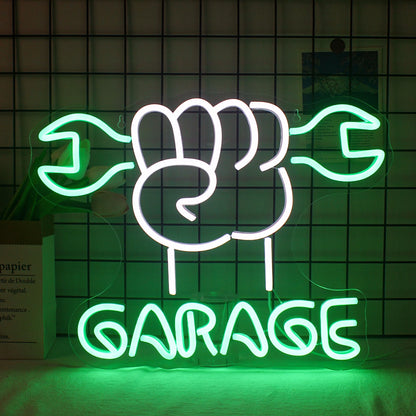 Car Garage Neon Signs Led Lights Check Engine Art Logo Room Decoration Auto Car Repair Shop USB Power Neon Light Up Sign Lamp