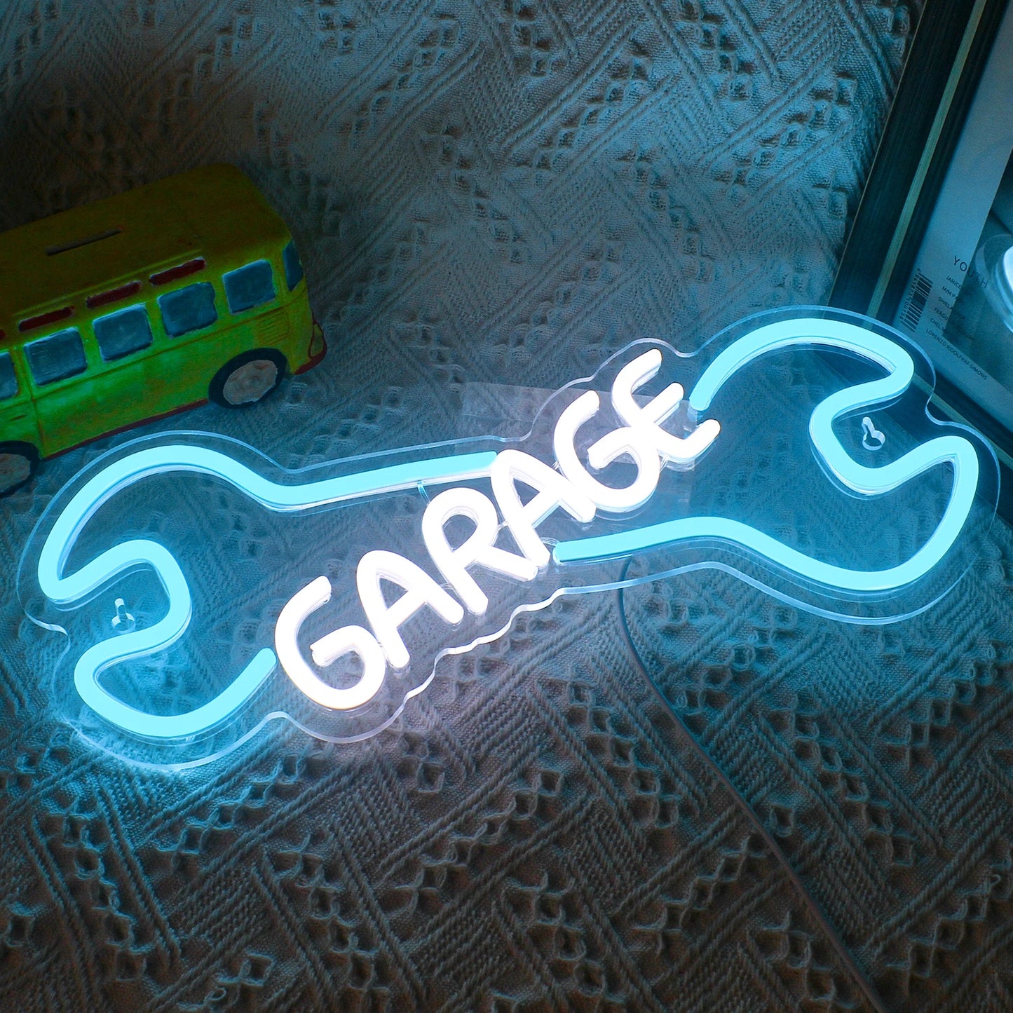 Car Garage Neon Signs Led Lights Check Engine Art Logo Room Decoration Auto Car Repair Shop USB Power Neon Light Up Sign Lamp