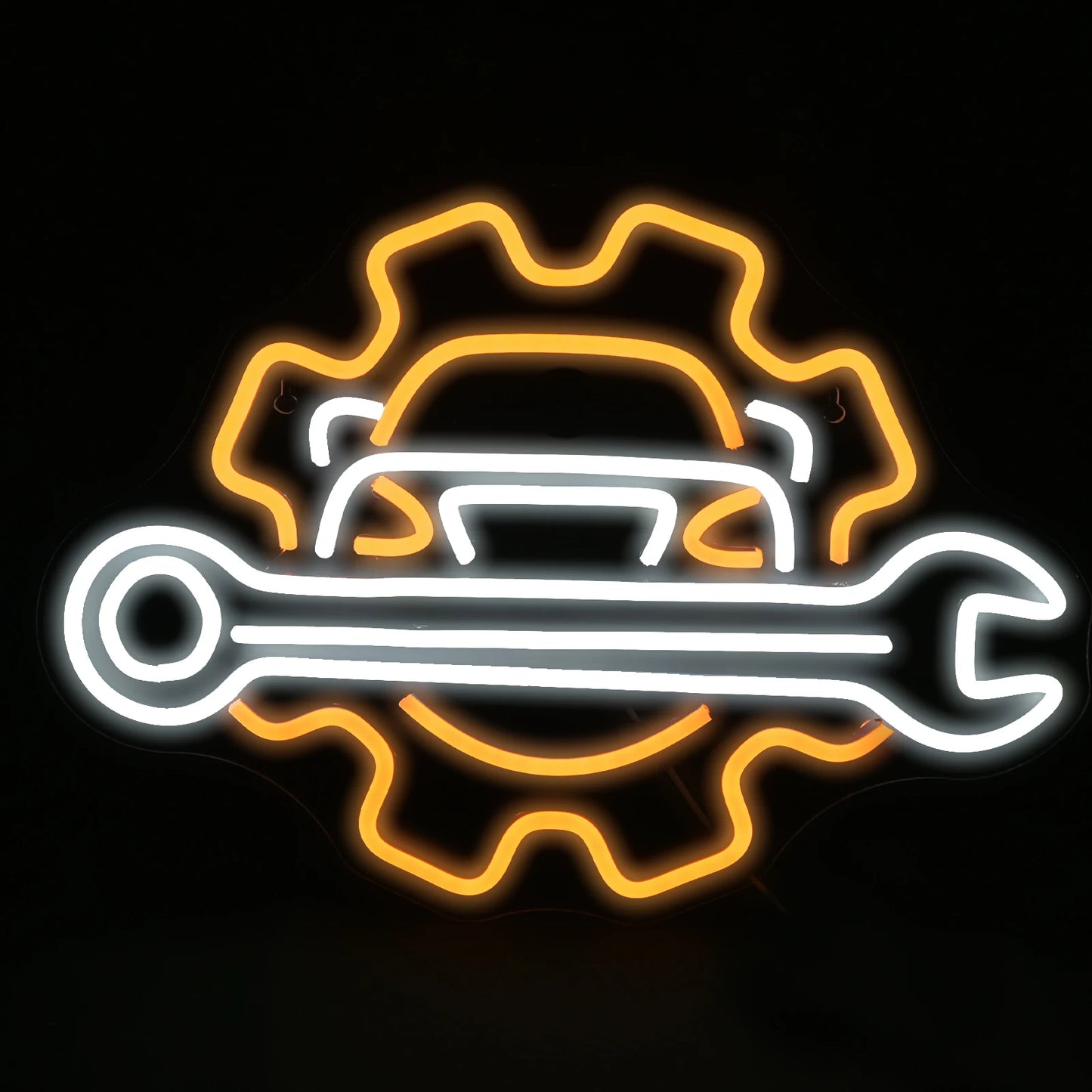 Car Garage Neon Signs Led Lights Check Engine Art Logo Room Decoration Auto Car Repair Shop USB Power Neon Light Up Sign Lamp